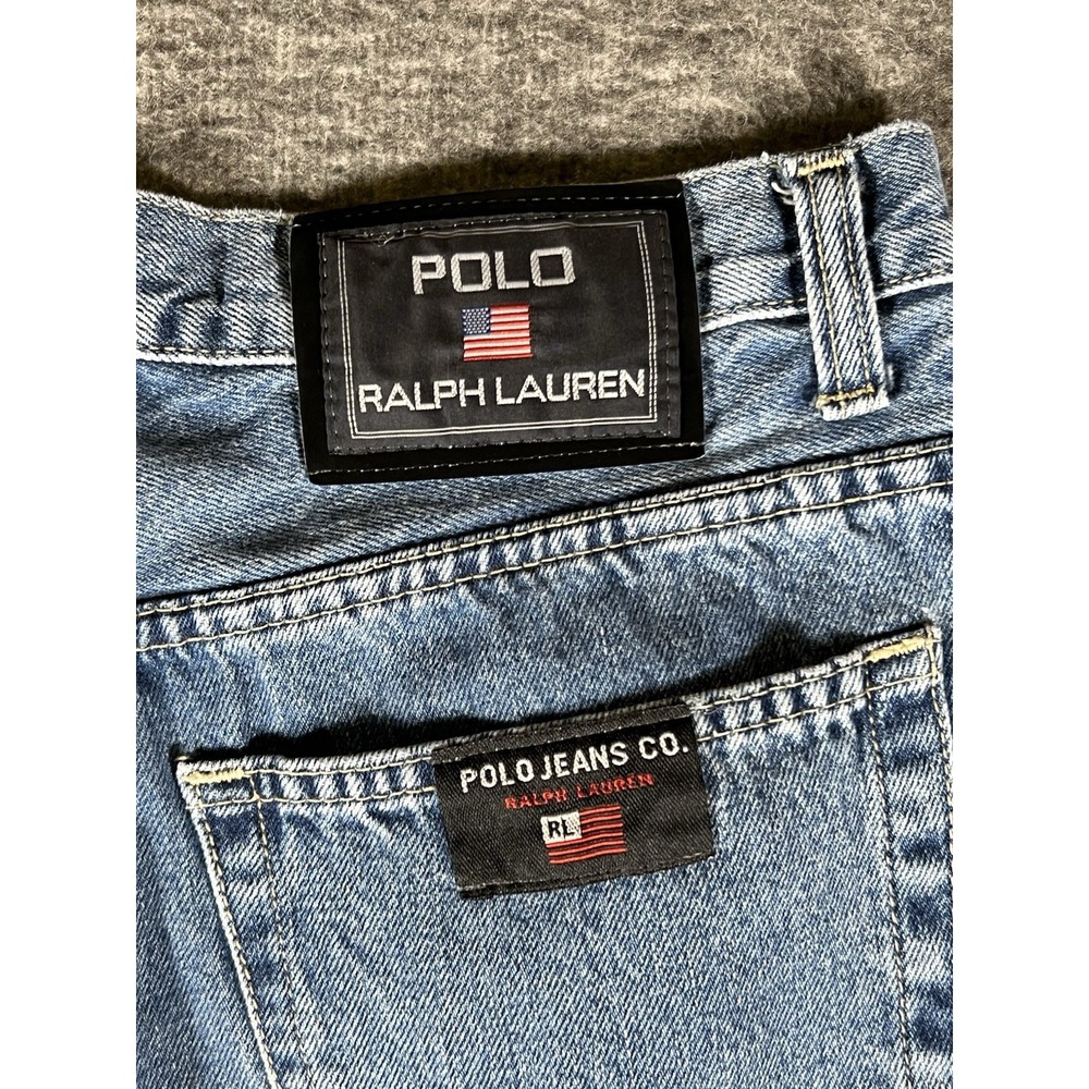 Vintage Polo Jeans Co. Ralph Lauren Relaxed Fit Wide Leg Jeans Womens Size 13x30 - Picture 12 of 12
